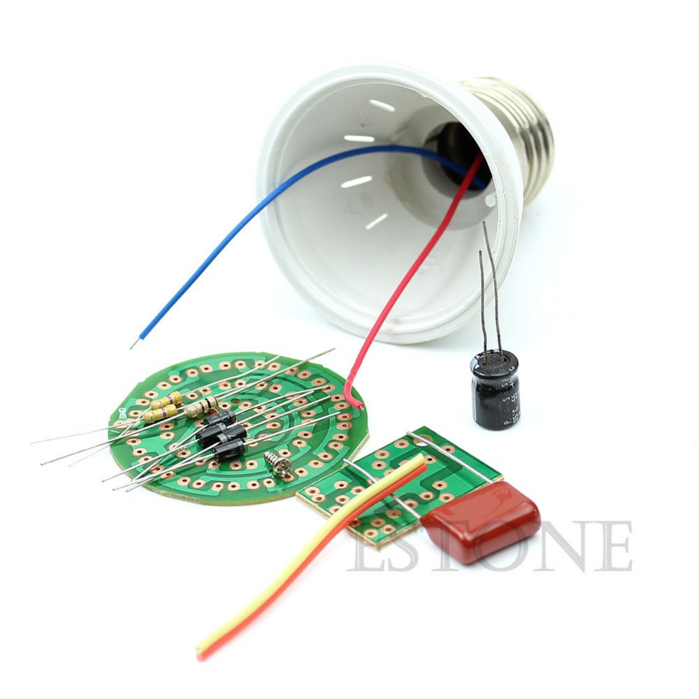 Free Shipping 5pcs/lot Energy-Saving 38 LEDs Lamps DIY Kits Electronic Suite