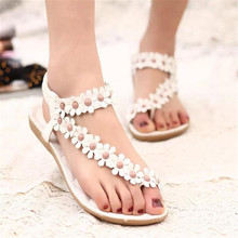 Sandals Women Summer Shoes Soft Leather Shoes Woman Breathable Ladies Shoes Bohemia Women’s Shoes Flower Women Sandals Flats 426