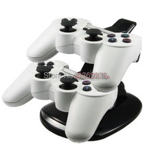 Brazil New Discount Wholesale LED Dual Controller Charger Dock Station Stand Charging For Playstation PS3 Batteries & Chargers