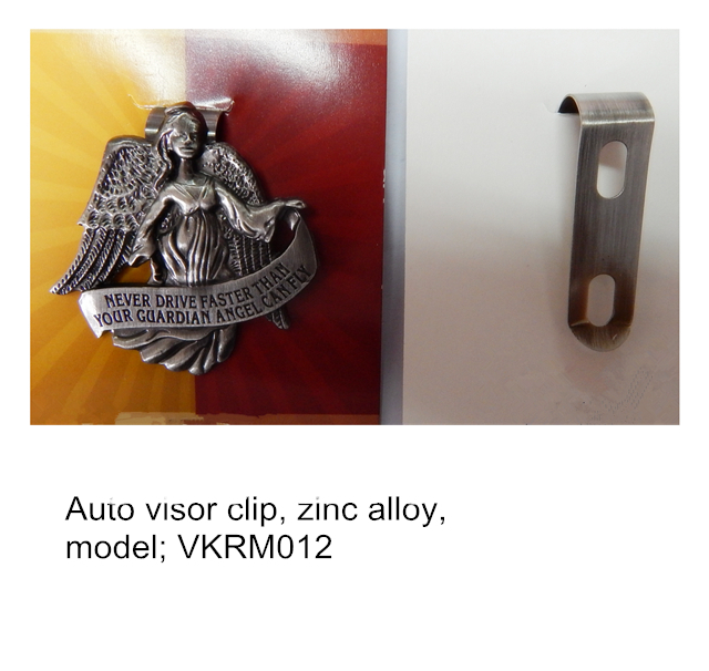 Guardian Angel Auto Visor Clip, ready mold, zinc alloy, MOQ300pcs