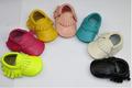 Black Red Genuine Leather Neonata Toddler Baby Moccasins For Girls Boys Shoes Tassels Soft Soled Footwear