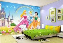 custom 3d photo wallpaper kids room 3d mural cartoon disney princess HD painting sofa TV background wall non-woven mural sticker