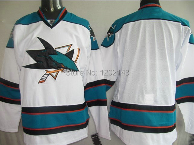 discount customized hockey jerseys sharks personalized custom your name number,mix order ,embroidered logos