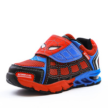 Children sports shoes children shoes for men in the Spider Man cartoon plus velvet warm spring bottom