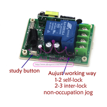 105dB 200m 80v to 250 V315MHZ high power 1CH RF switch Remote controls for motor