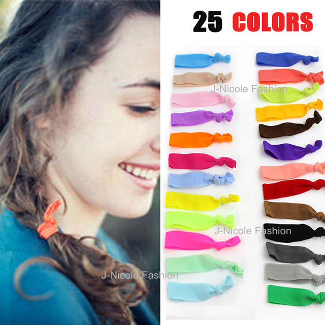 Hot Silk Elastic Hair Ribbons/Bands Pure Colors Soft Knot Stretchable Hair Ties&amp;wristbands for Girl - Hot-Silk-Elastic-Hair-Ribbons-Bands-Pure-Colors-Soft-Knot-Stretchable-Hair-Ties-wristbands-for-Girl.jpg_640x640