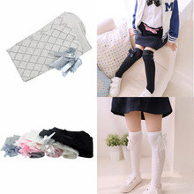 Cheap Factory Price Kids Girls Cotton Stockings Tights School High Knee Bow Leg Warmer 1 7