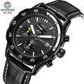 OCHSTIN Chronograph Fashion Men Sports Casual Watches Men s Quartz Hour Clock Leather Strap Military Army