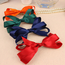 6028Head of hair accessories wholesale han edition chili show layers of satin cloth bowknot hairpin clip of girl FREE SHIPPING