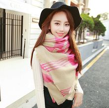 1 X Newest Lady Women Blanket Oversized font b Tartan b font Scarf Wrap Shawl Plaid