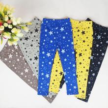 Самые новые Девочки Дети Тощий Малыши Star печати поножи Брюки Брюки 2-7 лет Freeshipping