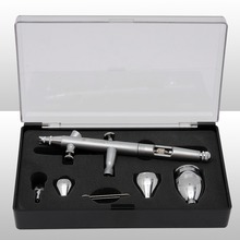 Tagore TG186 0.3 MM boquilla alta calidad de doble acción la torta torta de uñas maquillaje Body Art Tattoo Hobby aerosol del aerógrafo pluma con 3 tazas de Metal