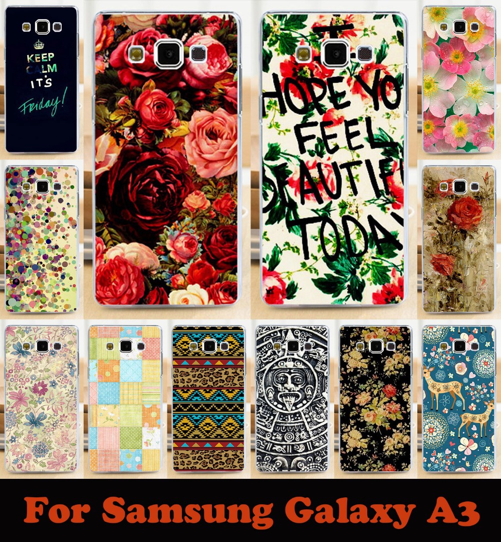 Beautiful flowers mobile phone case hard Back cover Skin Shell for samsung Galaxy A3 A300 A3000