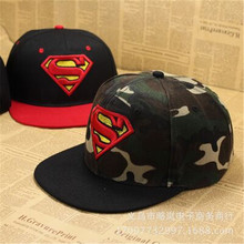 2016 new fashion children’s baseball cap Boys Superman S hip hop snapback flat brimmed hat gorras free delivery