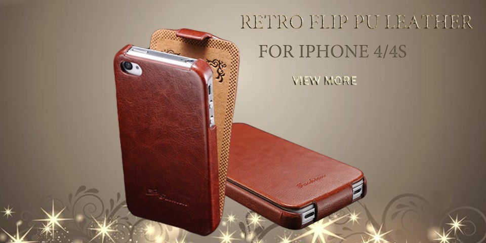 iPhone 4 retro flip leather