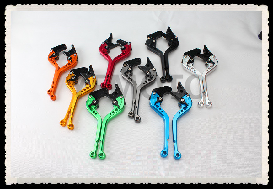 8 Color Motorcycle Long CNC Brake Clutch Levers For font b Kawasaki b font ZZR600 ZX9R
