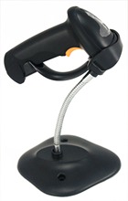 LS007 high precision laser 1D 2.4G wireless barcode scanner usb bar code reader with stand/holder