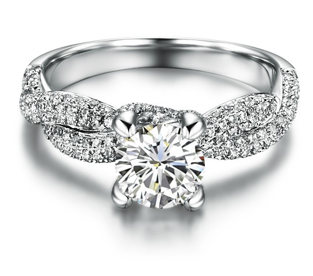 Cheap white gold engagement rings online