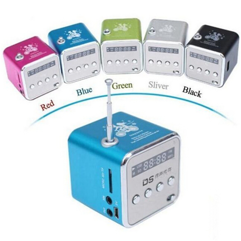 Rechargeable portable micro SD TF USB speakers radio mobile phone vibration computer music player multifunction FM