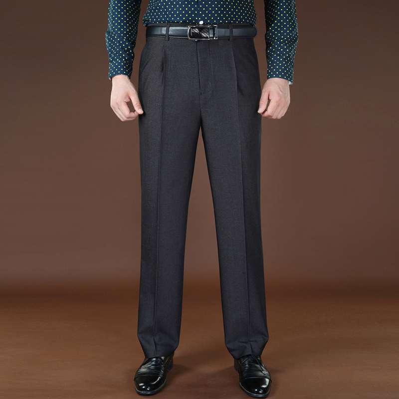 2015 осень зима мужчины шерсти и шелка костюм брюки мода толщиной платье брюки мужчины тонкий классическая работа брюки для мужчин Большой размер 42 44
