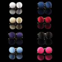 Mens Dress Round Cloth Cufflinks For Busines Shirt Wedding Party Men’s cufflink 8 Colors Cloth Round Cufflinks French