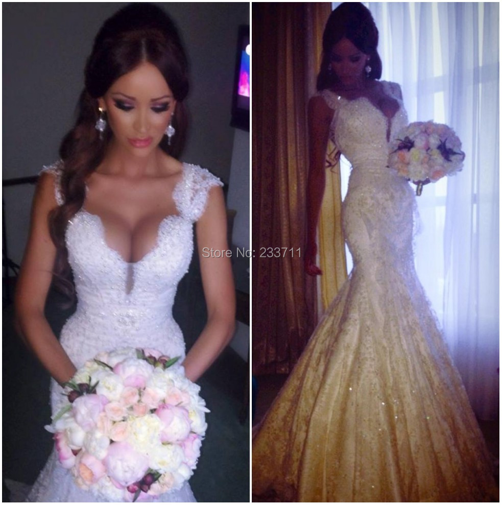 Sexy Mermaid Wedding Dresses With Sleeves