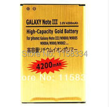 2 шт. / много для сэм Galaxy Note III N9000 N9005 N900A N900 N9002 Note3 3,8 V 4200 мАч высокая емкость золото аккумулятор