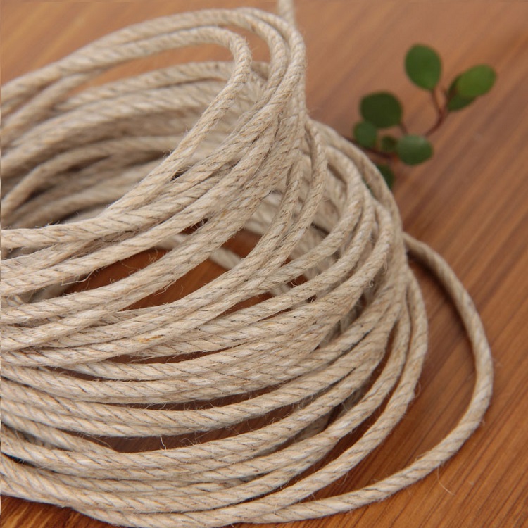 Diameter 4mm Sisal Cord Jute Natural Hemp Rope 50 Meters Hemp Rope For