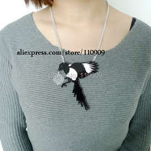 160N Acryli laser jewlery bird pendat necklace
