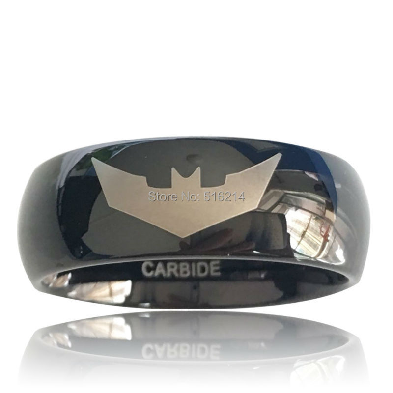 hot sale in us brazil canada au 8mm black superman batman tungsten carbide ring mens wedding bands us size 7 14 tu002r 2 - Superman Wedding Rings hot sale in us brazil canada au 8mm black superman batman tungsten carbide ring mens wedding bands us size 7 14 tu002r 2 - Superman Wedding Rings