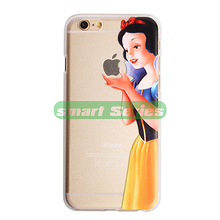 Grind Arenaceous Transparent Hard Case For iPhone 6 4 7 Shell Simpsons Snow White Hand Graps