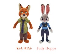2016 New Movie 30cm Zootopia rabbit Judy Hopps Nick Wilde police women cute Plush soft doll For Kids Toys