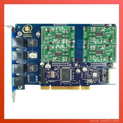 TDM410P 4 Ports with 4FXS modules  Asterisk card for VoIP IP PBX