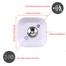 Hot Selling Promotion 2015 New Mini Wireless Infrared Motion Sensor Ceiling Night Light Battery Powered Porch
