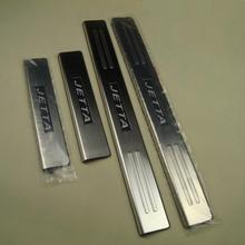 CHROME STAINLESS STEEL LED Blue Illuminated DOOR SILL ENTRY GUARD Scuff PLATE Volkswagen JETTA Free Gift