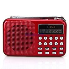 Red Fashion Lady Student FM Radio Receiver MP3 Music Player Speaker Supported USB Disk+TF Card Playing