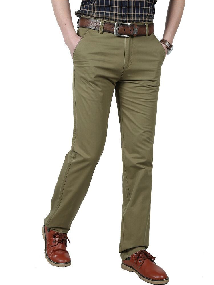 2015 Business Casual Man Pants Spring Summer Men\'s Clothing Cotton Straight Long Pants Multicolor Trousers Brand AFS JEEP 40 42 (5)