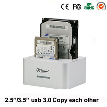 Aluminum Dual 2-bay usb3.0 to 6TB per sata External 2.5″ /3.5″ HDD docking station duplicator for sata hdd case 6tb with Clone