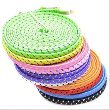 1M/2M Nylon Noodle Wire Micro usb Charger Cable Data Sync Cord Line For Samsung S6 S4 S3 Note 2 HTC Sony LG XiaoMi Nokia Lenovo
