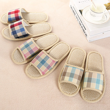 2016 Spring Summer Linen Slippers Men Women Indoor Pantufas Breathable Home Shoes Household Non-slip Pantuflas Pantofoles Donna