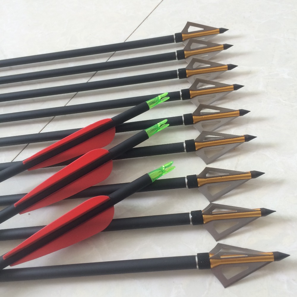 12 sets archery mixed carbon arrows  for bow and arrow compound bow arrows 30