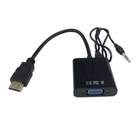 Orange Pi HDMI to VGA Cable Adapter Converter Male to Female HDMI VGA Video Adaptor HDTV CRT Monitor TV for XBOX 360 PS3