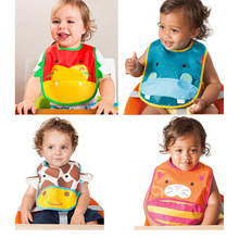Colorful Baby Bibs Kids Saliva Towel Waterproof Lunch Bibs Infants Cartoon Pattern Bibs skip zoo Dropshipping