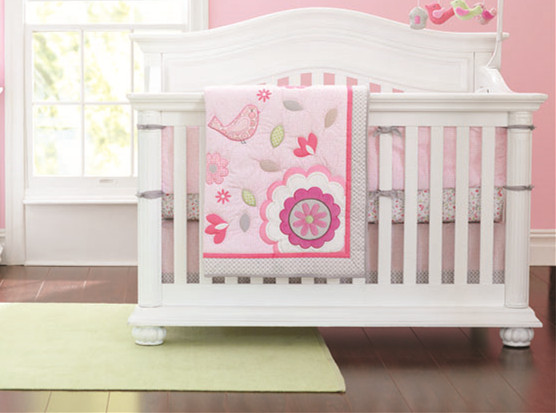 Discount! 7pcs Embroidered Baby Girl Crib Bedding Sets Crib Baby Cradle Bedlinen,include(bumpers+duvet+bed cover+bed skirt)