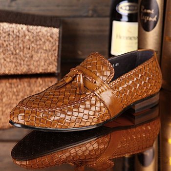 2 цвета лучшее качество мода плоским тканые ручной работы из натуральной кожи туфли-men бизнес офисные вождения обуви