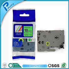 18mm black on green laminated TZ label tape TZ-741 for PT-9700pc