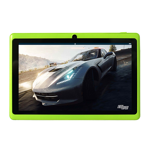 Free Shipping 7 inch Android Tablet Q88 1024 600 A33 Green Color Quad Core 1GHz 512MB