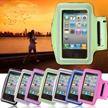 Green Running SPORTS Arm Band Cover for Iphone 4 4s 4g Smartphone Protective Bag Out Door