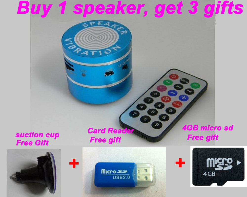 10W Portable mini Bluetooth Vibration Resonance Speaker+Suction Cup