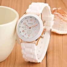 Geneva Women Fashion Colorful Rubber Quartz Watches Young Sports Women gold watch Casual Dress Wristwatches relogios